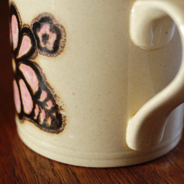 ヴィンテージ食器で暮らしに彩りを添える。イギリス製【Kiln Craft社製】ビンテージ・マグカップ2個セット【花柄】食器アンティーク雑貨ブロカント004177