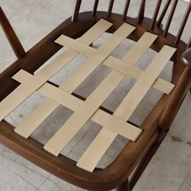 アーコール（ERCOL）イージーチェア・1シーター　日本が世界に誇る尾州ウールにて張替済み　商品番号【009028】