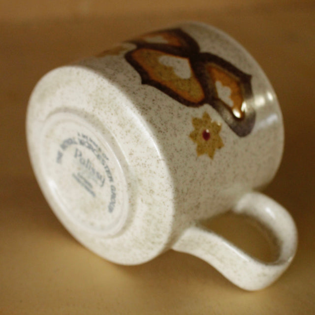 【再入荷】レトロで温かみのある陶器に癒される。【アラビア柄】イギリス製ビンテージ・カップ&ソーサー【Palissy】食器アンティーク雑貨ブロカント017072g