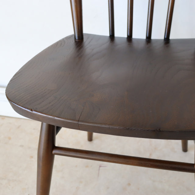 【希少】アーコール（ERCOL）スティックバックチェア【ハイバック/ブラウン】２脚　商品番号【021011a】