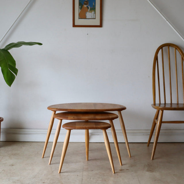 【美品】アーコール（ERCOL）ネストテーブル　商品番号【021057】