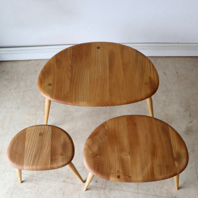 【美品】アーコール（ERCOL）ネストテーブル　商品番号【021057】