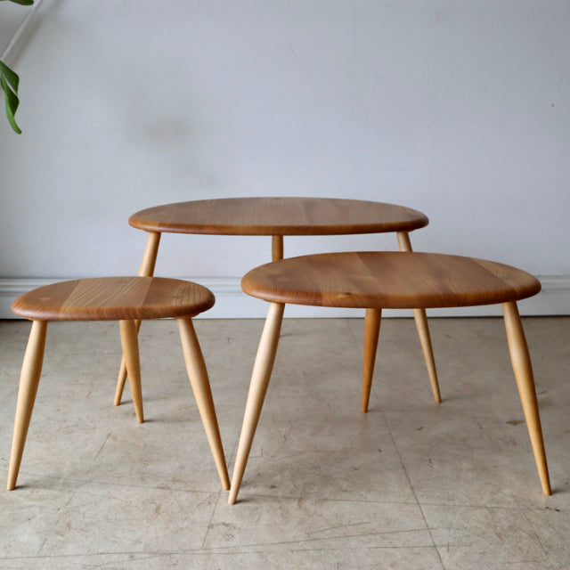 【美品】アーコール（ERCOL）ネストテーブル　商品番号【021057】