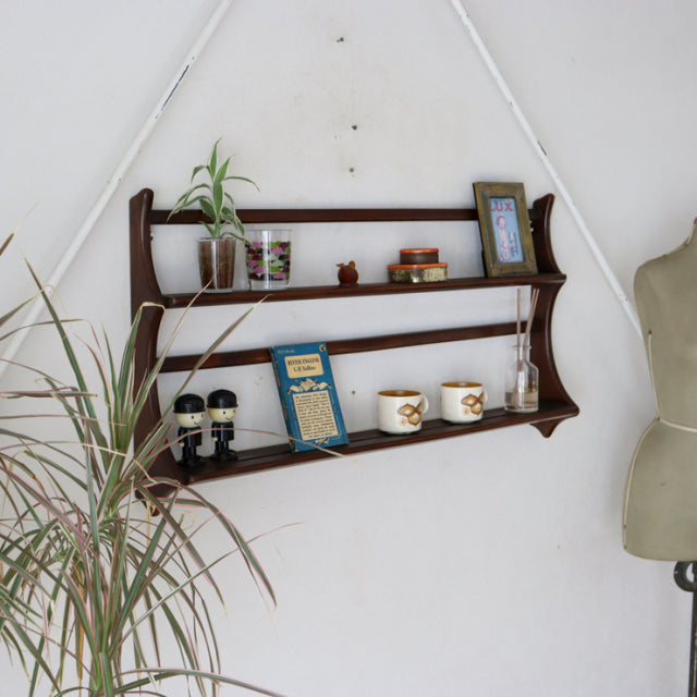 アーコール（Ercol）製プレートラック壁掛け　ウォールラック　商品番号【021075】