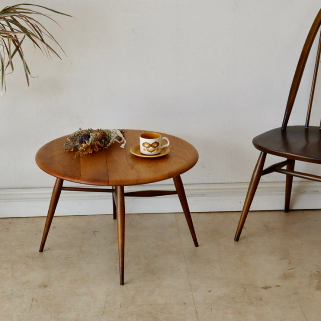 アーコール（ERCOL）ドロップリーフコーヒーテーブル【ブラウン】【美品】　商品番号【021080】