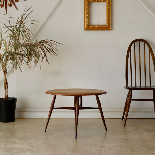 アーコール（ERCOL）ドロップリーフコーヒーテーブル【ブラウン】【美品】　商品番号【021080】