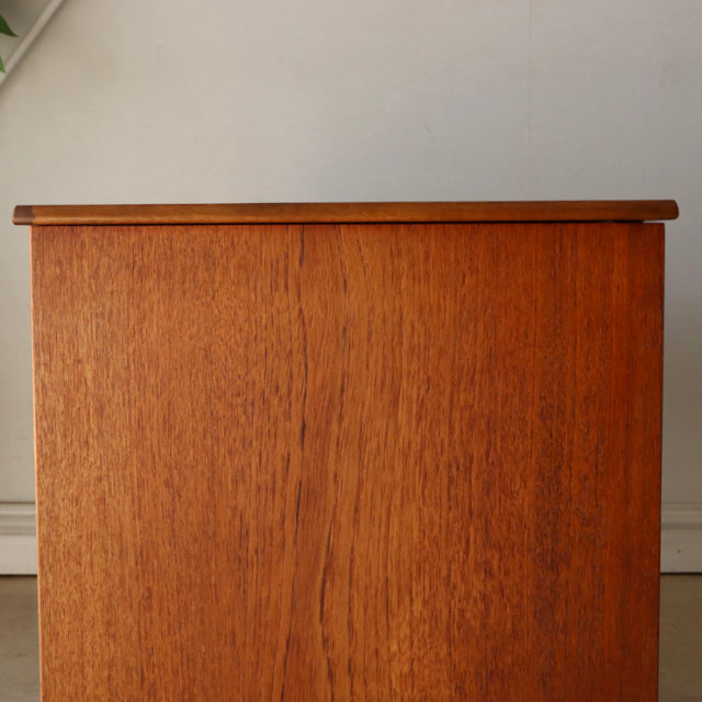 Vintage teak storage box by Sutcliffe of Todmorden, British mid-century design with warm wood grain and clean lines.