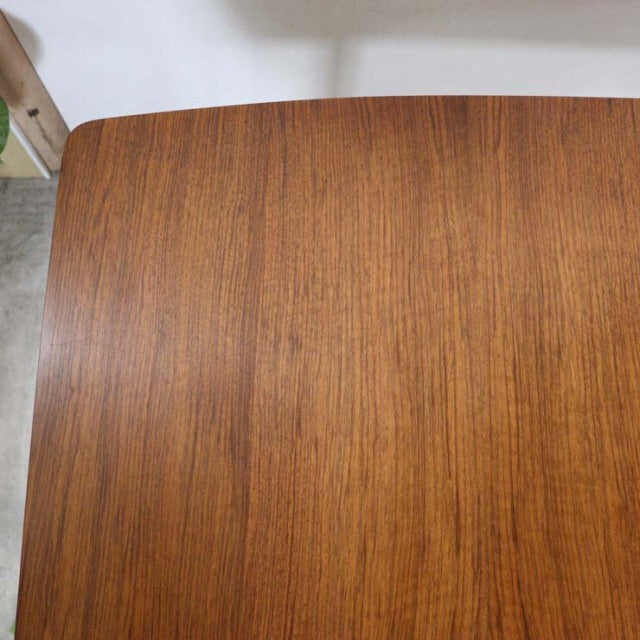 Vintage mid-century teak dining table top with rich wood grain and smooth finish, British-Denmark style.