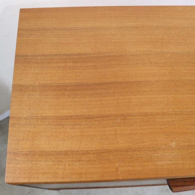 Vintage mid-century teak sideboard top with smooth grain from British-Denmark design by A.H. McIntosh.