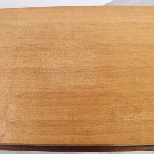 Vintage mid-century teak sideboard top with fine wood grain, British design by A.H.McIntosh.