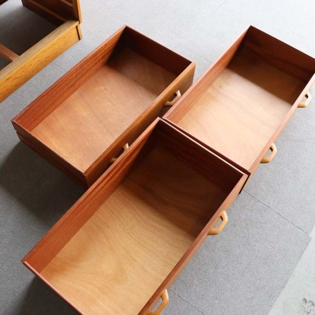 Vintage mid-century teak chest drawers by British G-PLAN with visible wood grain and rounded handles.