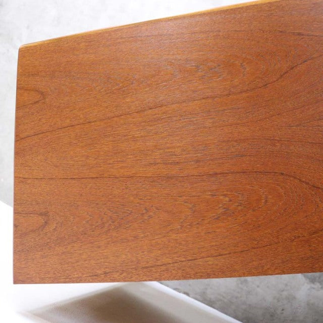 Mid-century British vintage teak sideboard top with rich wood grain and smooth finish, Nathan brand.
