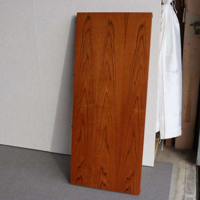 Vintage Edward Valentinsen teak dining table top showing rich wood grain, rectangular mid-century Danish design with smooth.
