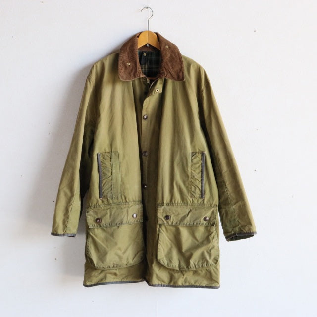 バブアー Barbour size42 BORDER 2CROWN YKK棒ZIP 85年製 オイル抜きandクリーニング済み　23088a | 送料込