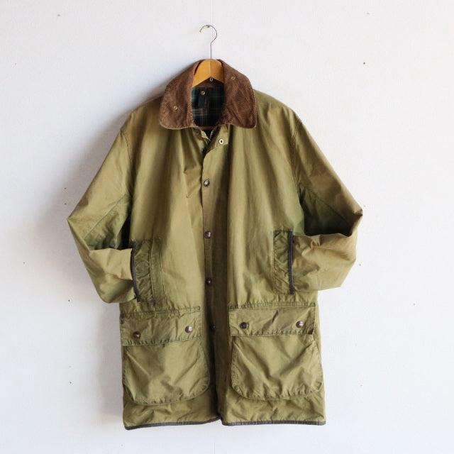 バブアー Barbour size42 BORDER 2CROWN YKK棒ZIP 85年製 オイル抜きandクリーニング済み　23088a | 送料込