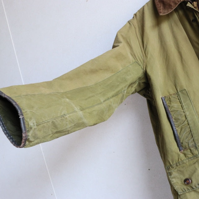 バブアー Barbour size42 BORDER 2CROWN YKK棒ZIP 85年製 オイル抜きandクリーニング済み　23088a | 送料込
