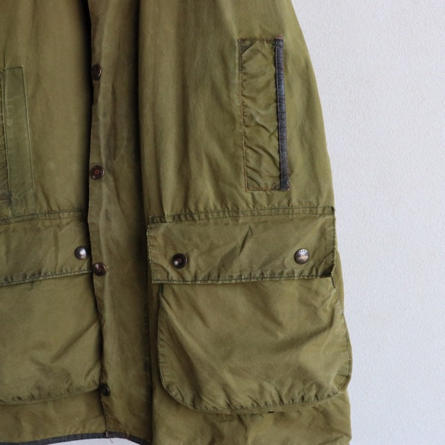 バブアー Barbour size42 BORDER 2CROWN YKK棒ZIP 85年製 オイル抜きandクリーニング済み　23088a | 送料込