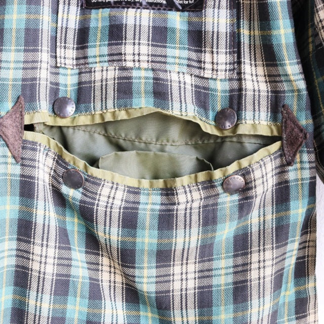バブアー Barbour size42 BORDER 2CROWN YKK棒ZIP 85年製 オイル抜きandクリーニング済み　23088a | 送料込