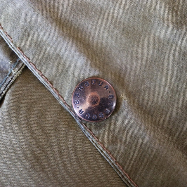 バブアー Barbour size42 BORDER 2CROWN YKK棒ZIP 85年製 オイル抜きandクリーニング済み　23088a | 送料込
