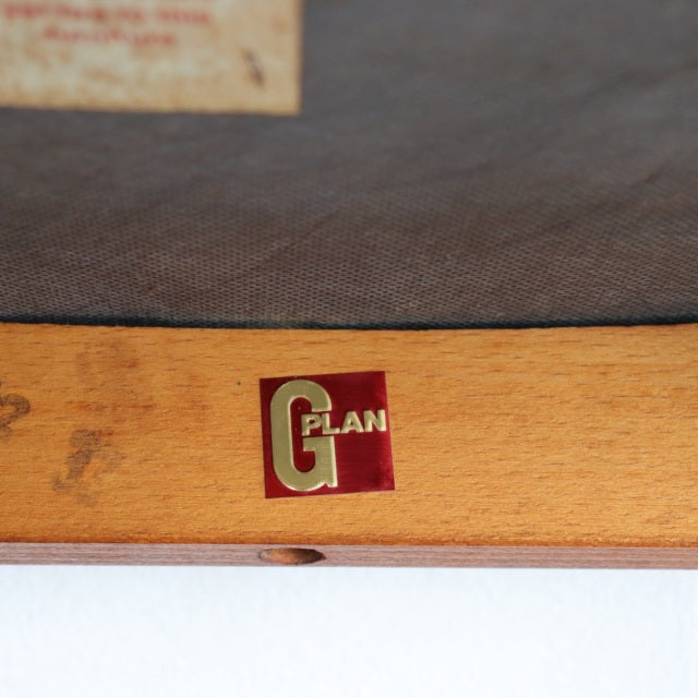 【名作】G-PLAN Slatted-back Dining Chair designed by Leslie G Dandy　座面張替済 商品番号23099f