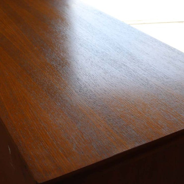 Vintage British G-PLAN sideboard in teak with smooth grain and sleek mid-century Danish-inspired design.