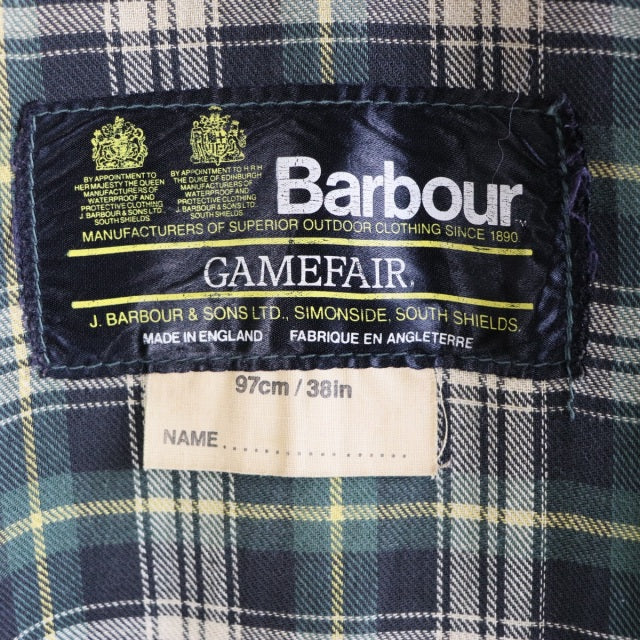バブアー Barbour size38 GAMEFAIR 2CROWN オイル抜きandクリーニング済み　23088b | 送料込