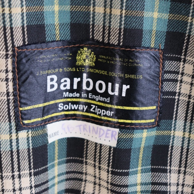 バブアー Barbour Solway Zipper 1CROWN オイル抜きクリーニングand水洗い済み　23088c