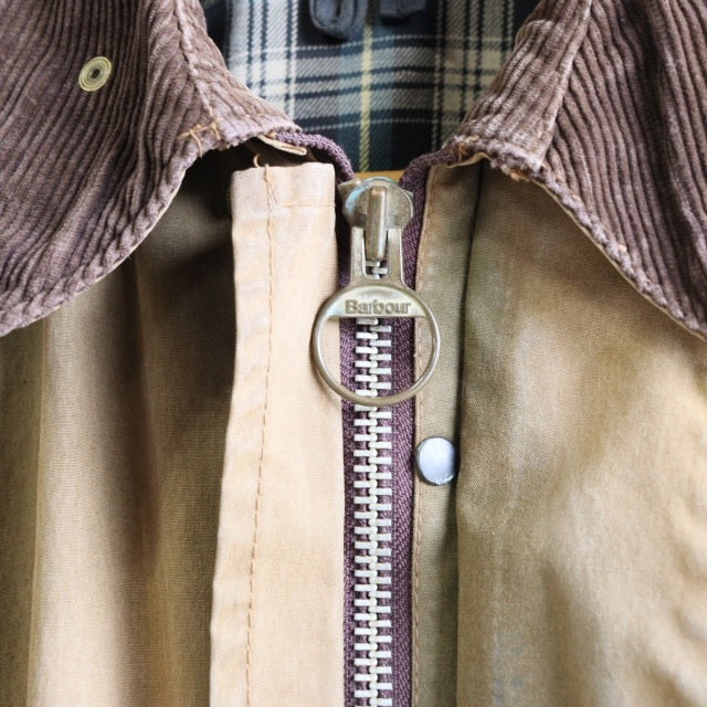 バブアー Barbour size42 Solway Zipper 2CROWN ブラウン オイル抜きandクリーニング済み　23088d | 送料込