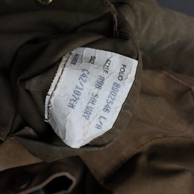 バブアー Barbour size42 Solway Zipper 2CROWN ブラウン オイル抜きandクリーニング済み　23088d | 送料込