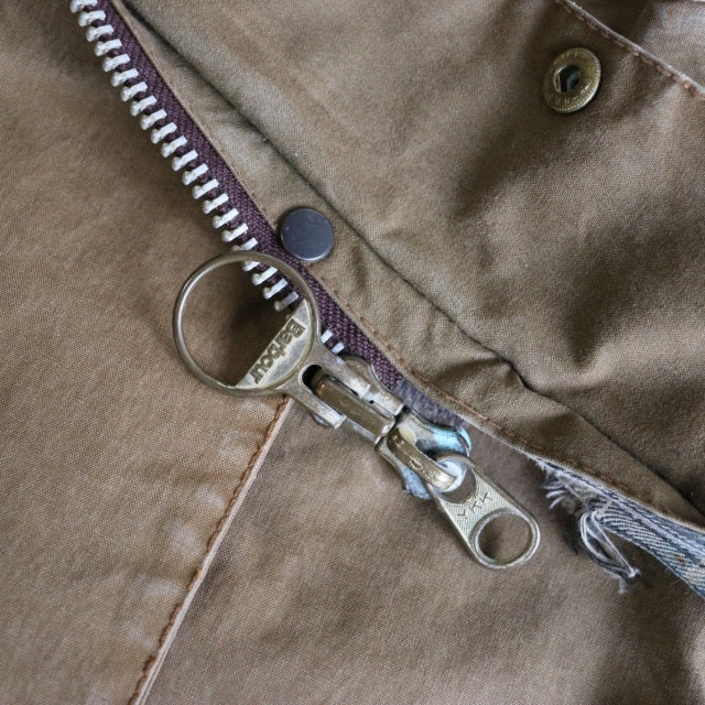 バブアー Barbour size42 Solway Zipper 2CROWN ブラウン オイル抜きandクリーニング済み　23088d | 送料込