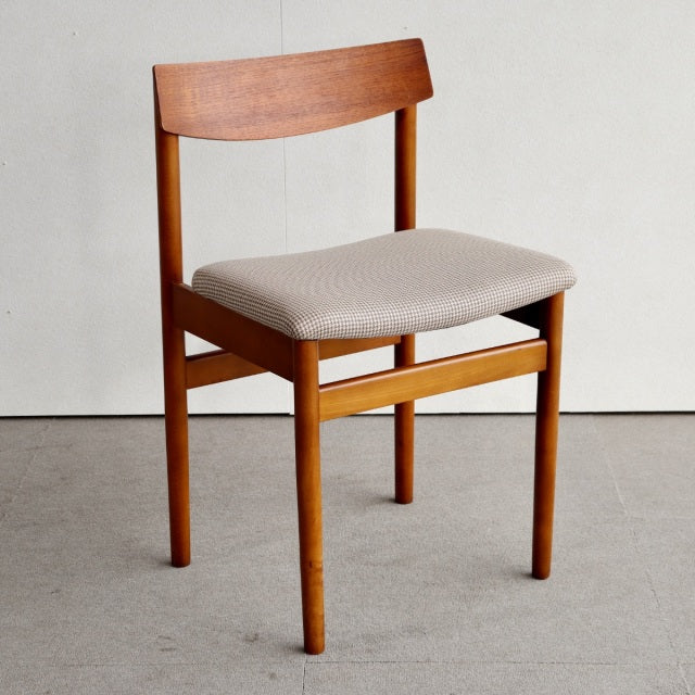 K様専用！【送料込み】　2脚目以降割引あり　VINTAGE TEAK DINING CHAIR ヴィンテージダイニングチェア チーク材　座面張替済　商品番号23187b