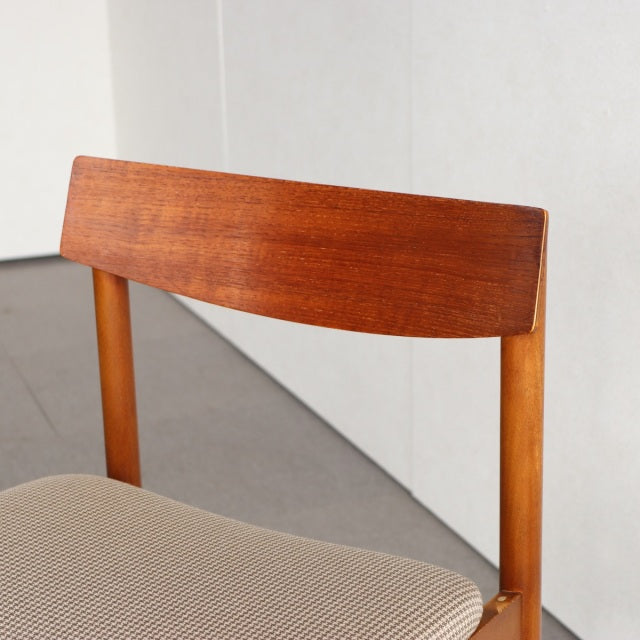 K様専用！【送料込み】　2脚目以降割引あり　VINTAGE TEAK DINING CHAIR ヴィンテージダイニングチェア チーク材　座面張替済　商品番号23187b