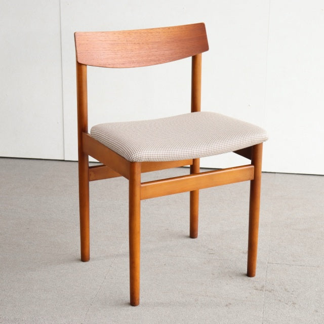 VINTAGE TEAK DINING CHAIR ヴィンテージダイニングチェア チーク材　座面張替済　商品番号23187c