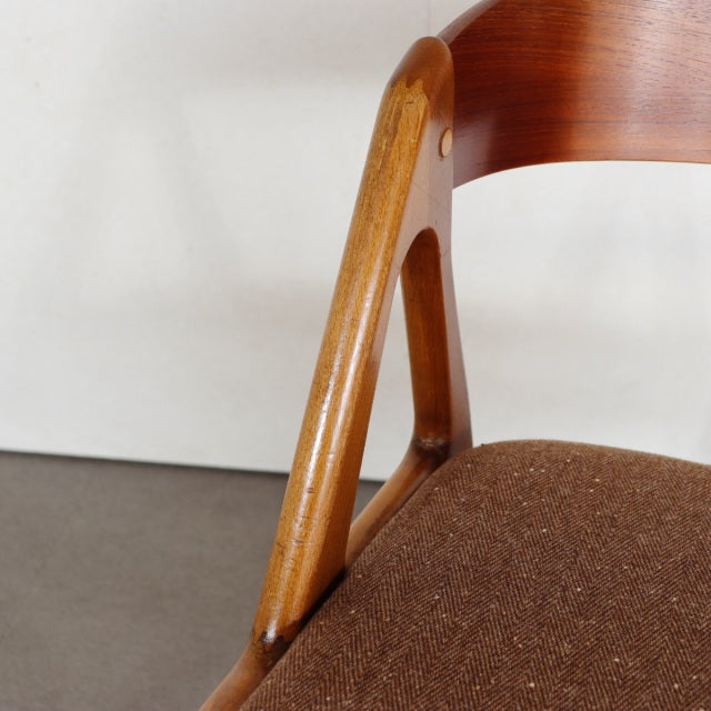 Henning Kjaernulf/model72/ダイニングチェア　デンマーク製　世界の尾州ウールにて座面張替済　送料込　２脚目以降割引有 商品番号30094b