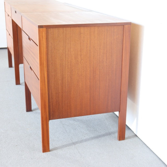 Vintage teak mid-century sideboard by Fyne Ladye Furniture, British-Denmark design, sleek wood grain, tapered legs, polished .