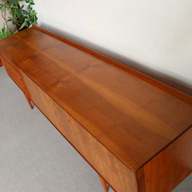 Vintage mid-century teak sideboard by Robert Heritage for Archie Shine, British-Denmark design with clean lines and rich.
