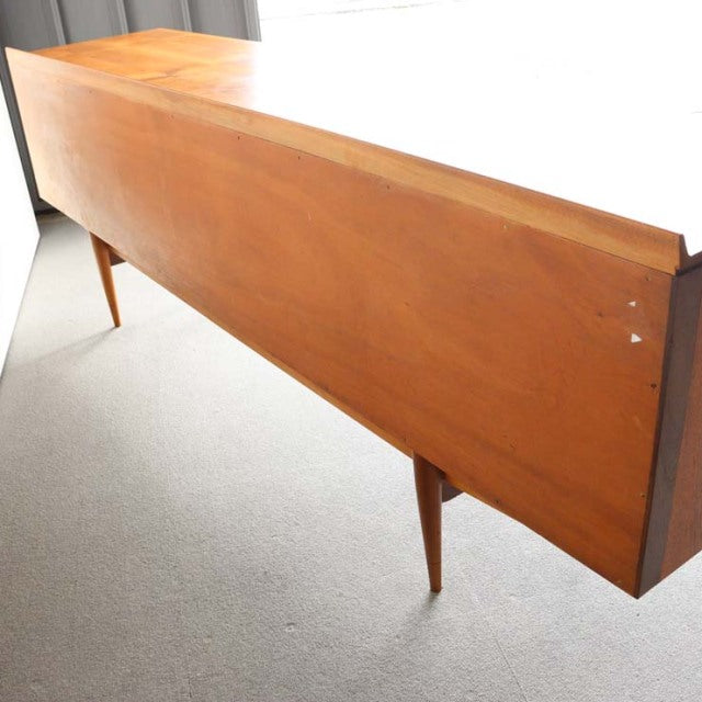 Vintage teak sideboard designed by Robert Heritage for Archie Shine, British mid-century style with clean lines and tapered.