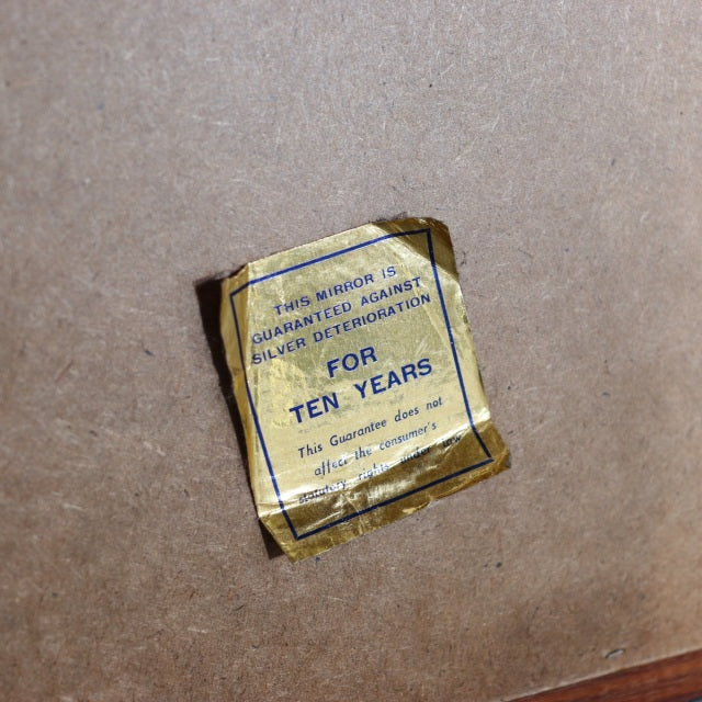 【ネクタイ・ワンピース・深呼吸】　チーク材　ヴィンテージ壁掛けミラー　ItemCode-26066a | 送料込