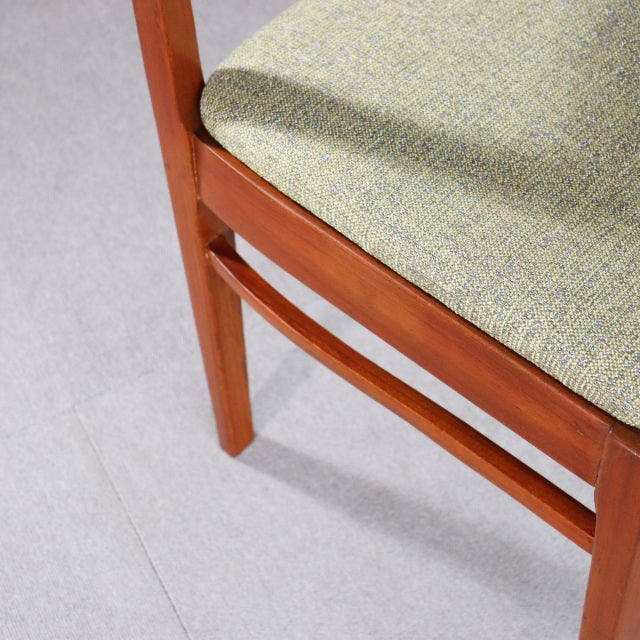 Vintage teak dining chair leg and frame with smooth grain and tapered British mid-century design from Denmark.