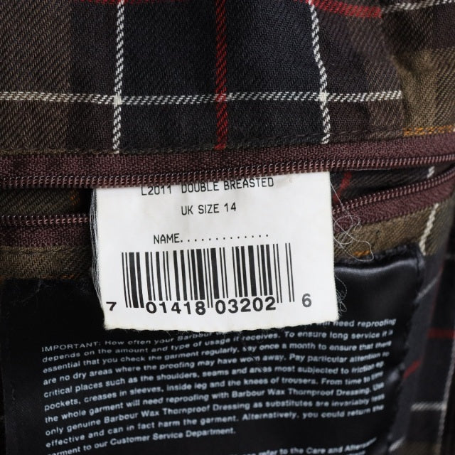 バブアー Barbour Double Breasted レディース　オイル抜きandクリーニング済み　ItemCode-23088g | 送料込