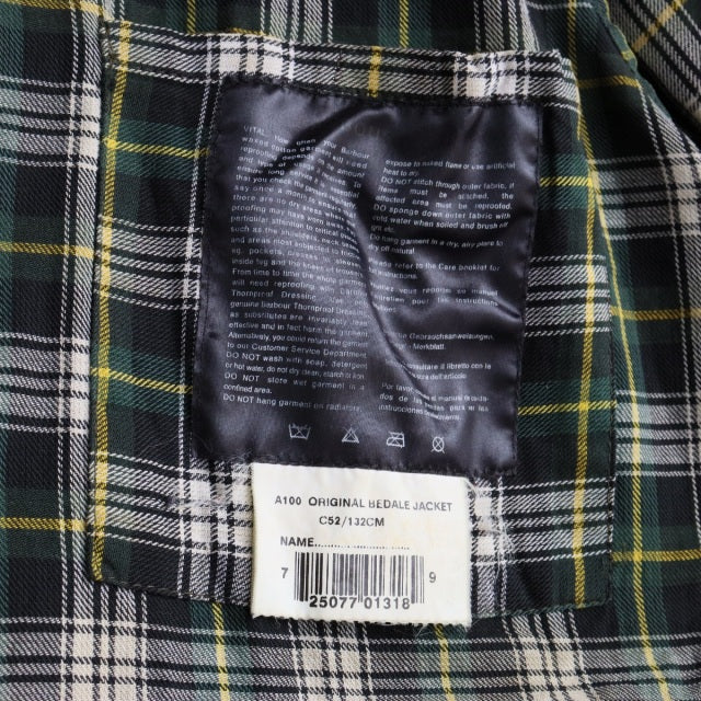 バブアー Barbour Bedale size52 オイル抜きandクリーニング済み　ItemCode-23088k | 送料込