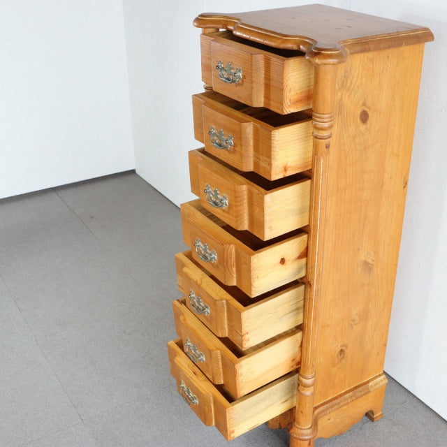 エヌサマ専用【送料込み】「木には節が欲しいよね」　パイン材のアンティークチェスト　商品番号27088