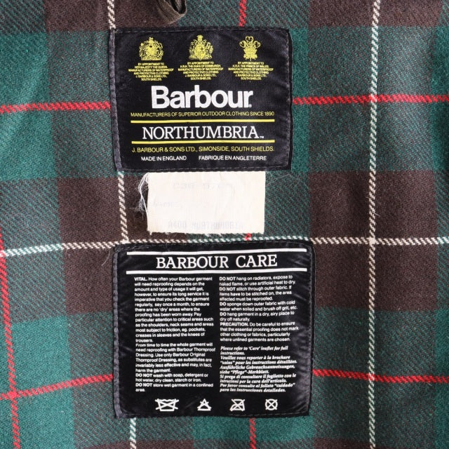 バブアー Barbour NORTHUMBRIA size38 オイル抜きandクリーニング済み　ItemCode-23088l | 送料込