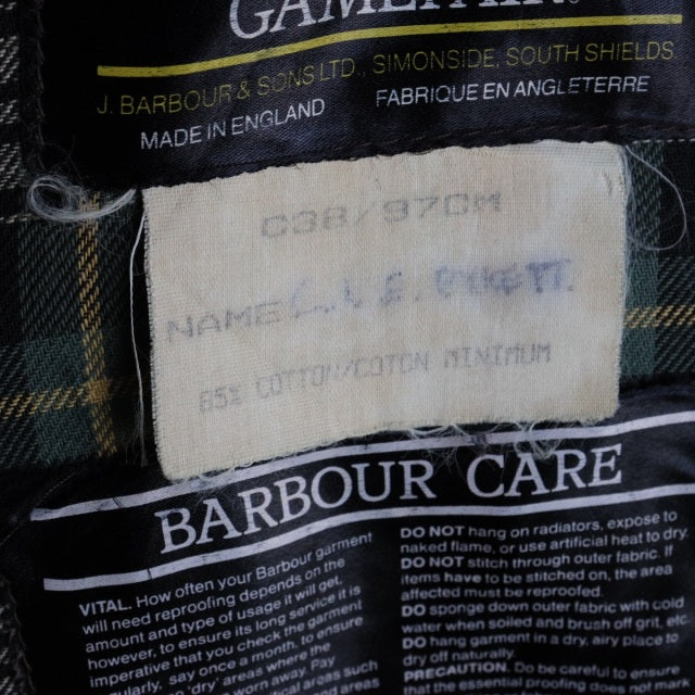 バブアー Barbour GAMEFAIR size38 オイル抜きandクリーニング済み　ItemCode-23088n | 送料込
