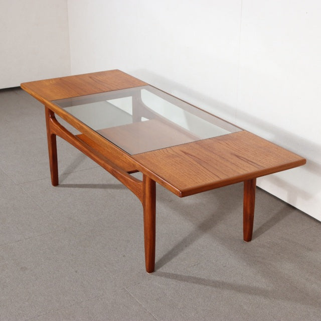 【ムー】　ジープラン製フレスコシリーズ　ガラストップコーヒーテーブル　商品番号GLEN65