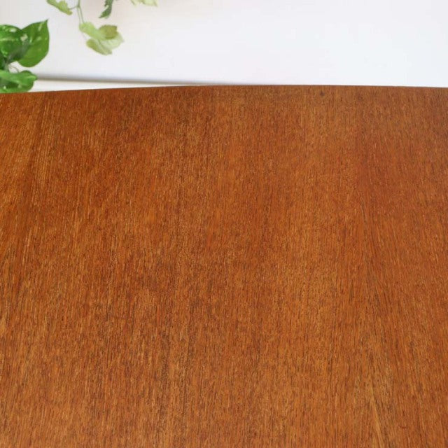Vintage McIntosh mid-century teak dining table top with rich wood grain and smooth finish.