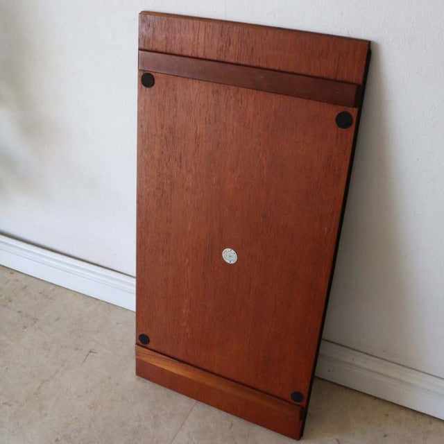 Vintage mid-century McIntosh teak dining table top with rich wood grain and rounded edges, British-Danish design.