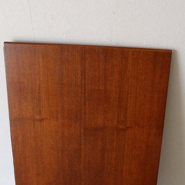 Vintage McIntosh British mid-century teak dining table top with rich wood grain and smooth finish.