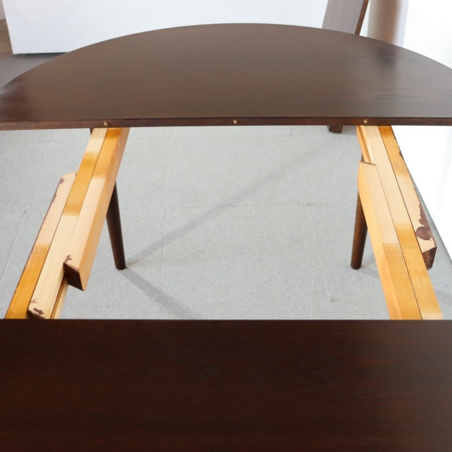 i様専用！ デンマーク製ラウンドダイニングテーブル【３→２】ItemCode-30047 | 送料込