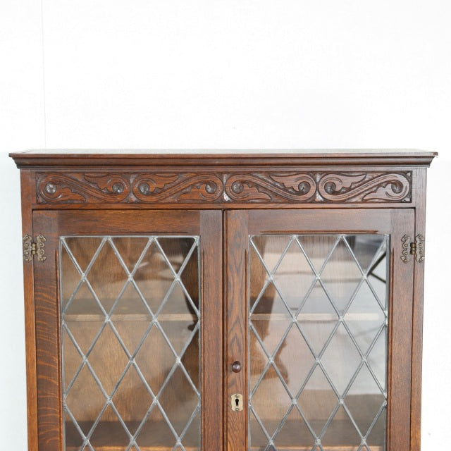 【アンティーク調のヴィンテージ】　ジェイシー製ガラスブックケース　商品番号GLEN58